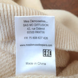 Mes Demoiselles Rosalia Metallic Crochet-Trimmed Sweater Ivory Cotton Size 0