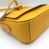 Anya Hindmarch Return to Nature Small Crossbody Flap Bag Yellow Leather