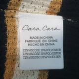 Cara Cara Striped Cardigan Ivory/Navy Textured Knit Size Large