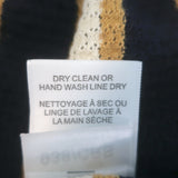 Cara Cara Striped Cardigan Ivory/Navy Textured Knit Size Large