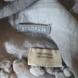 Matta Dupatta Shawl Scarf Light Gray Cotton-Silk