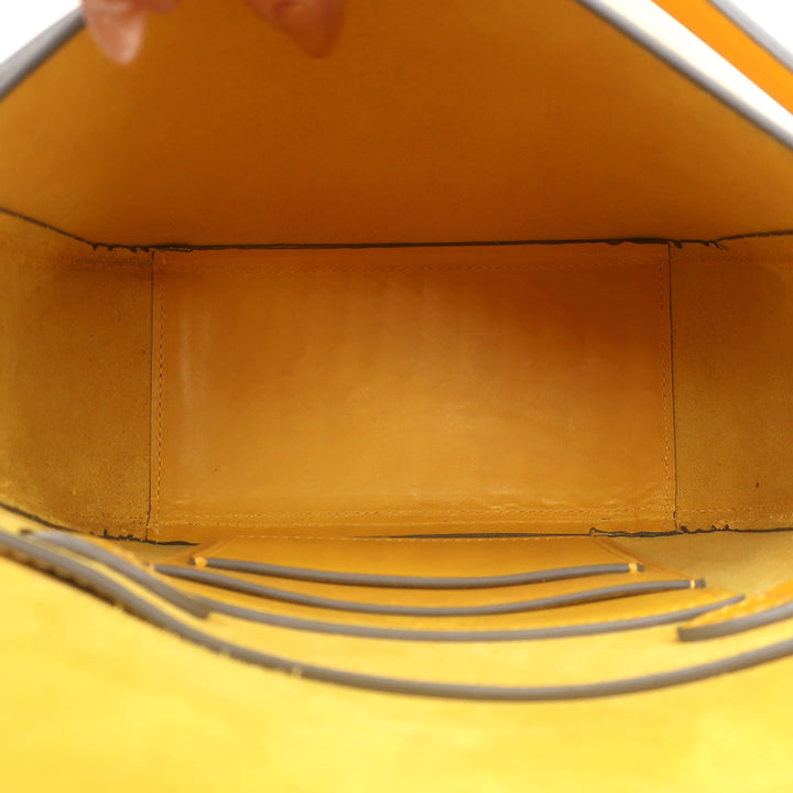 Anya Hindmarch Return to Nature Small Crossbody Flap Bag Yellow Leather