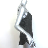 Nili Lotan Isabella Polka Dot Tank Top Black Silk Satin Size Large