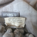 Matta Dupatta Shawl Scarf Light Gray Cotton-Silk