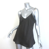Nili Lotan Isabella Polka Dot Tank Top Black Silk Satin Size Large