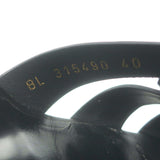 Saint Laurent Tribute 105 Platform T-Strap Sandals Black Leather Size 40