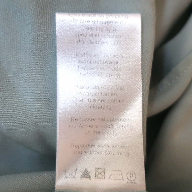 Lanvin Colorblock Short Sleeve Dress Seafoam/Teal Satin Size 38
