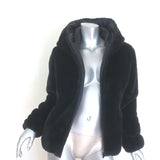 Save the Duck Laila Faux Fur Reversible Hooded Puffer Jacket Black Size 1/Small