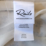 RAILS Claire Tiered Midi Dress Cream Petite Floral Print Rayon Size Medium