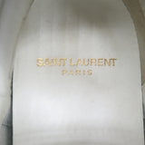 Saint Laurent Glitter Lips Court Classic Sneakers White Leather Size 37 US 8