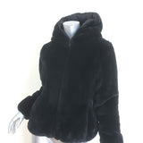 Save the Duck Laila Faux Fur Reversible Hooded Puffer Jacket Black Size 1/Small