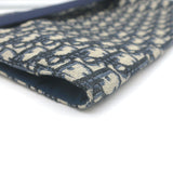 Christian Dior Oblique Kit Voyage Travel Bag Ecru/Navy Clutch Unisex NEW