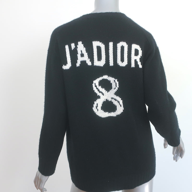 Christian Dior J'Adior Cashmere V-Neck Sweater Black Size US