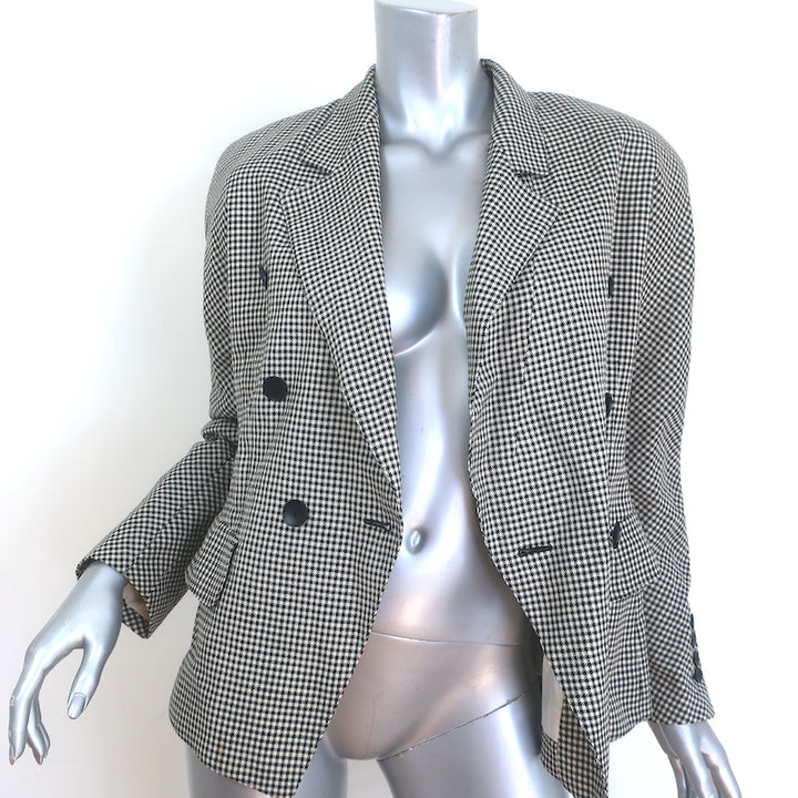 Escada by Margaretha Ley Houndstooth Double Breasted Blazer Black/White Size 40