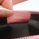 Gucci GG Boat Pochette Pink Leather-Trim Beige Canvas Mini Shoulder Bag