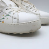 Valentino + Inez & Vinoodh Rockstud Floral Untitled Sneakers White Size 38.5