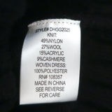 DH New York Piped Mock Neck Sweater Black Wool-Blend Size Small NEW