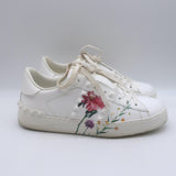 Valentino + Inez & Vinoodh Rockstud Floral Untitled Sneakers White Size 38.5