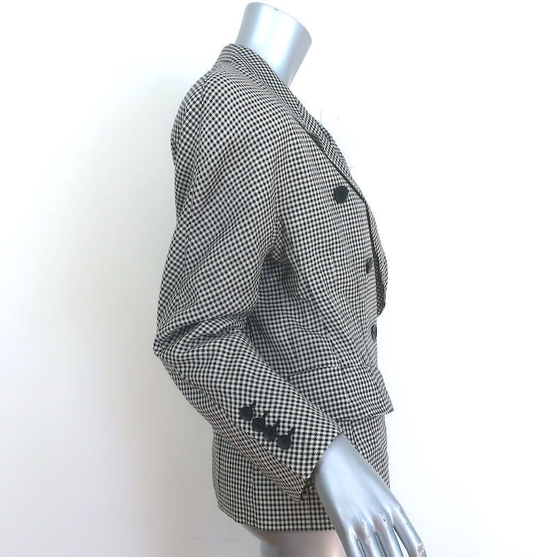 Escada by Margaretha Ley Houndstooth Double Breasted Blazer Black/White Size 40