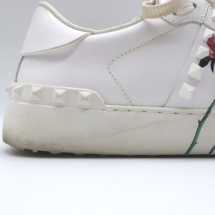 Valentino + Inez &amp; Vinoodh Rockstud Floral Untitled Sneakers White Size 38.5