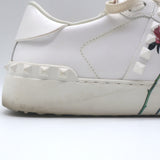 Valentino + Inez & Vinoodh Rockstud Floral Untitled Sneakers White Size 38.5