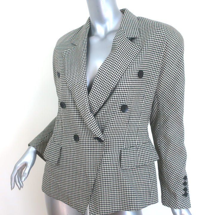 Escada by Margaretha Ley Houndstooth Double Breasted Blazer Black/White Size 40