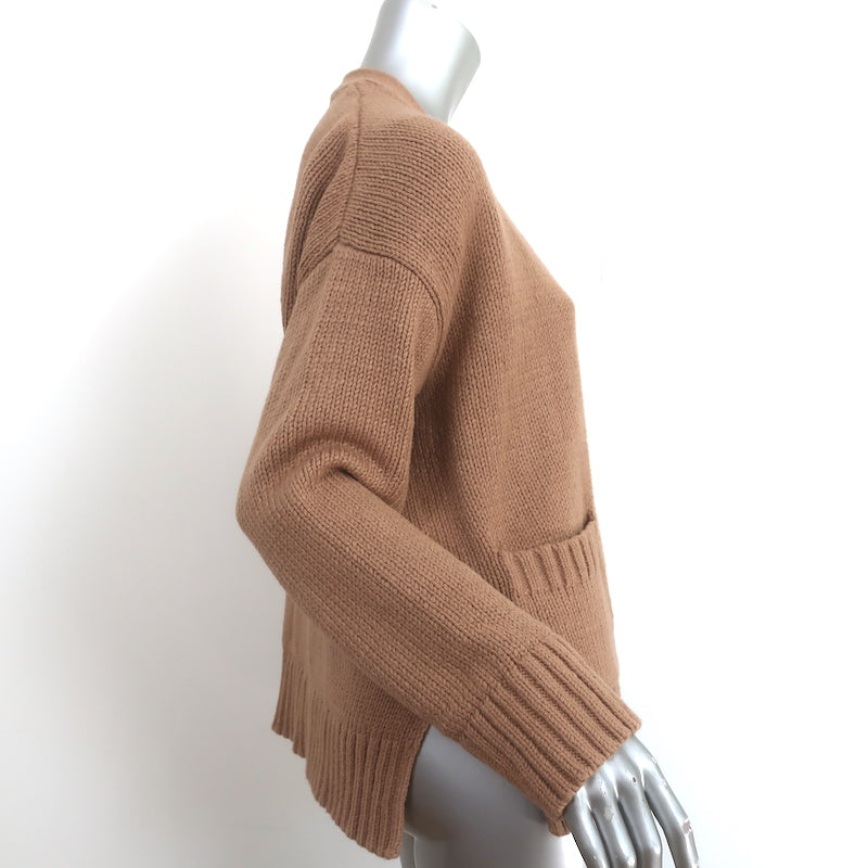 Jenni Kayne Cody Cardigan Camel Cotton-Blend Size Extra Small V-Neck Sweater