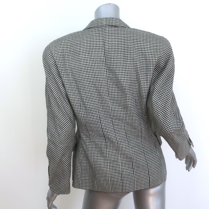 Escada by Margaretha Ley Houndstooth Double Breasted Blazer Black/White Size 40