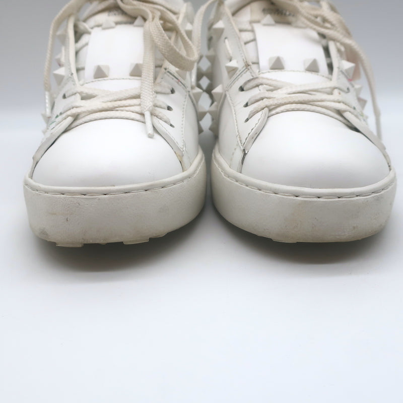 Valentino + Inez &amp; Vinoodh Rockstud Floral Untitled Sneakers White Size 38.5