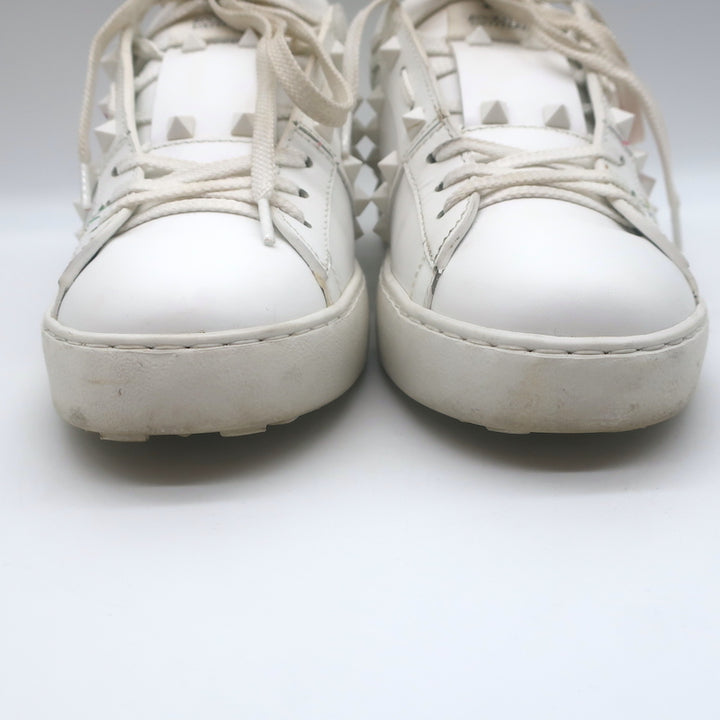 Valentino + Inez &amp; Vinoodh Rockstud Floral Untitled Sneakers White Size 38.5
