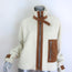 G. Label by goop Bettencourt Fleece Combo Bomber Jacket Ivory Size Small