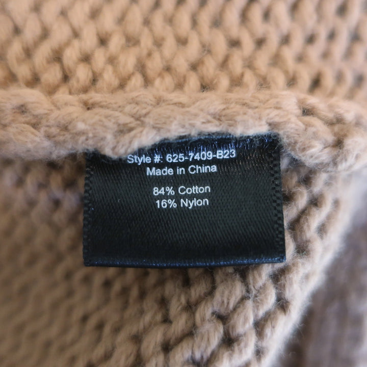 Jenni Kayne Cody Cardigan Camel Cotton-Blend Size Extra Small V-Neck Sweater