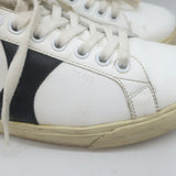 Celine Triomphe TR01L Low Top Sneakers White & Black Leather Size 37