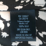 Nili Lotan Short Cami Dress Espresso Floral Print Silk Satin Size Large