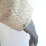 G. Label by goop Bettencourt Fleece Combo Bomber Jacket Ivory Size Small