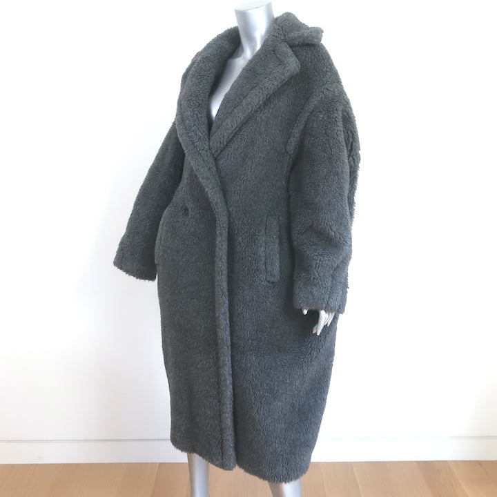 Max Mara Teddy Bear Icon Coat Gray Wool-Alpaca Size Medium