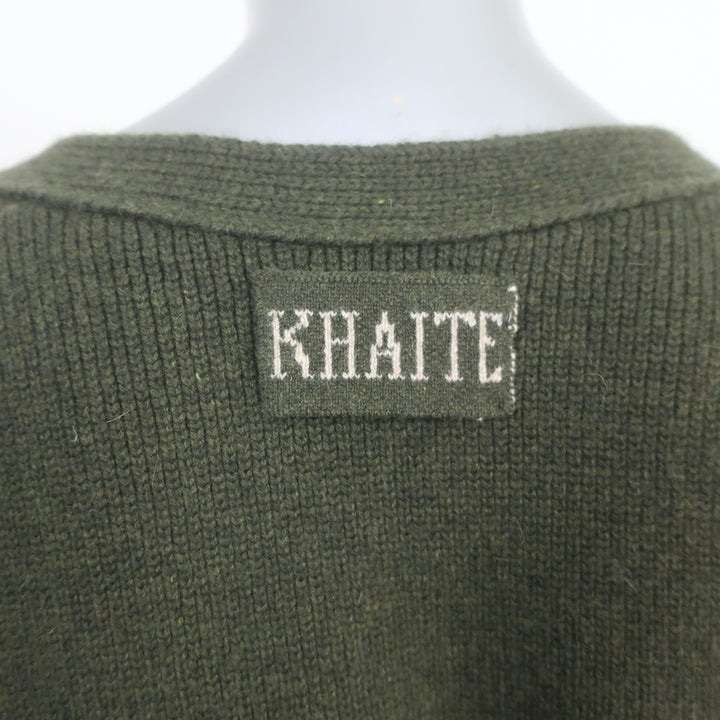 Khaite Scarlet Cashmere Cardigan Olive Size Small
