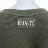 Khaite Scarlet Cashmere Cardigan Olive Size Small