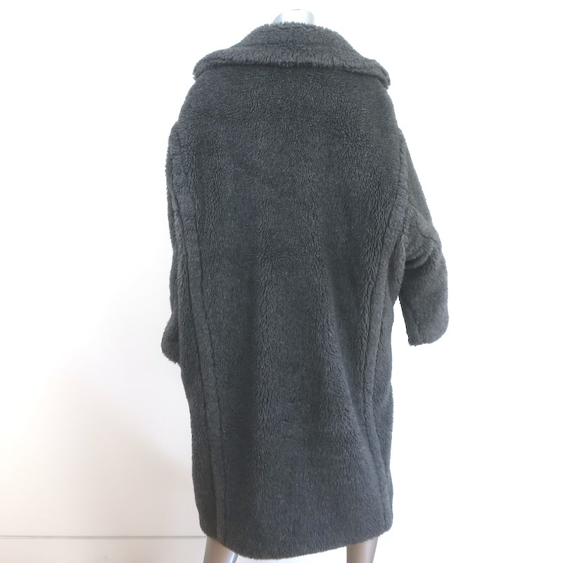 Max Mara Teddy Bear Icon Coat Gray Wool-Alpaca Size Medium