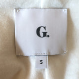 G. Label by goop Bettencourt Fleece Combo Bomber Jacket Ivory Size Small