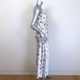 LoveShackFancy x Morgan Lane Stella Slip Dress White Floral Satin Size Large