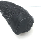 Gucci Crystal-Embellished Bamboo Strap Mini Evening Bag Black Beaded Satin