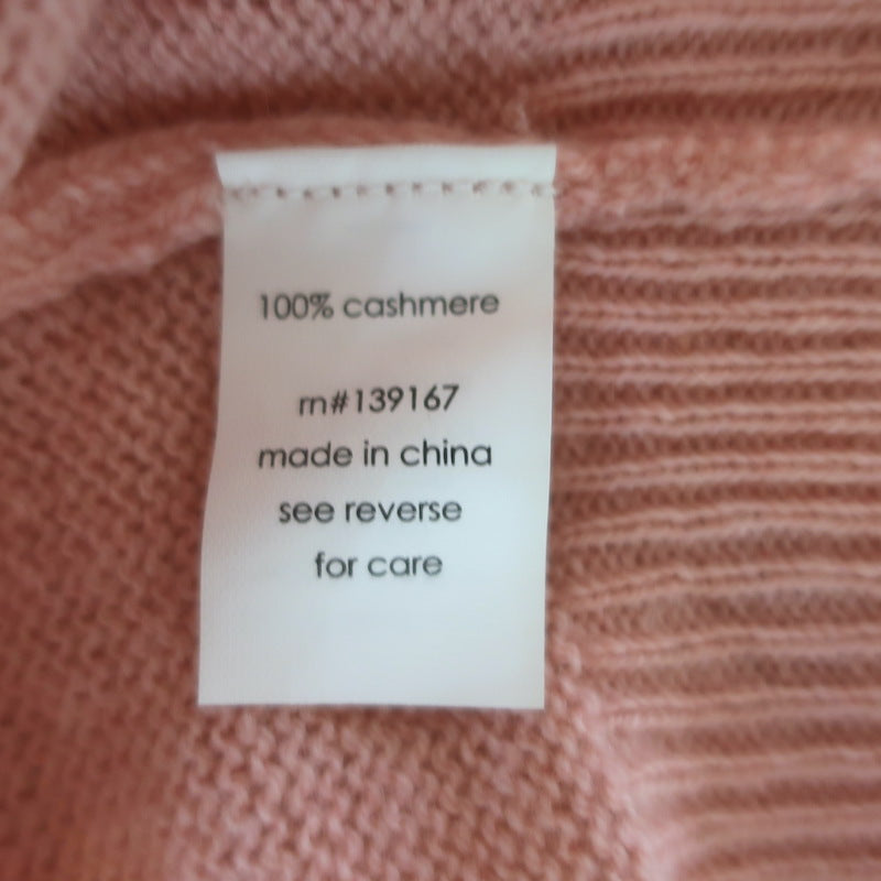 27 Miles Malibu Rosemarie Lips Print Cashmere Sweater Pink Size Extra Small NEW