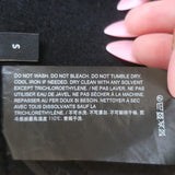 Theory Stitch Overlay Coat Black Wool-Cashmere Size Small Open Front Jacket