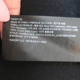 Theory Stitch Overlay Coat Black Wool-Cashmere Size Small Open Front Jacket