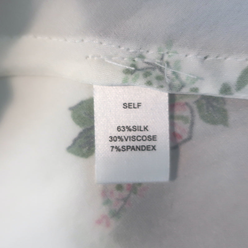 LoveShackFancy x Morgan Lane Stella Slip Dress White Floral Satin Size Large