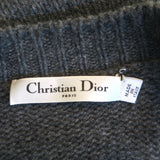 Christian Dior J'Adior 8 Cashmere V-Neck Sweater Gray Size US 2