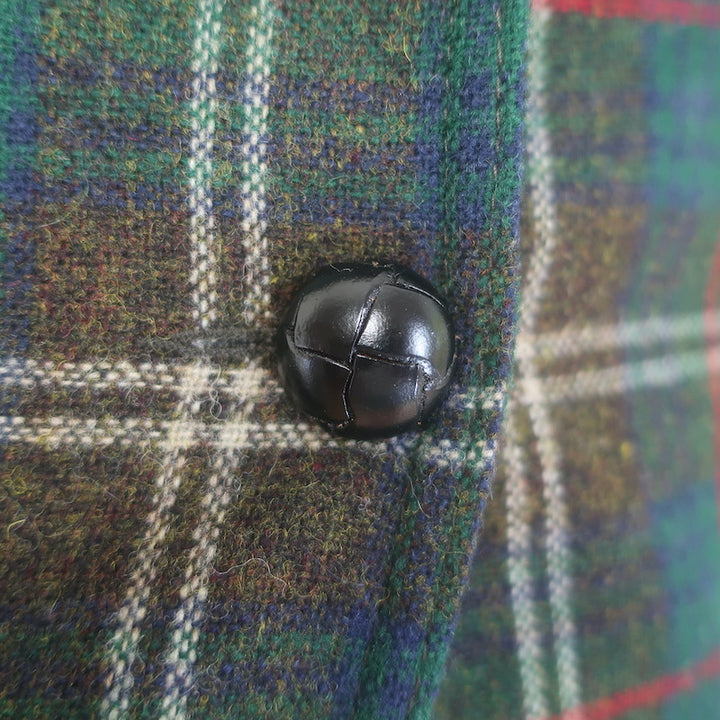 Smythe Plaid Elbow Patch Hunting Blazer Dark Green Wool-Blend Size 2
