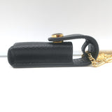Gucci Porte Rouges Lipstick Holder on Chain Black Leather NEW