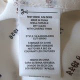 Equipment Library Stamp Blouse Cream Printed Silk Size Small Long Sleeve Top